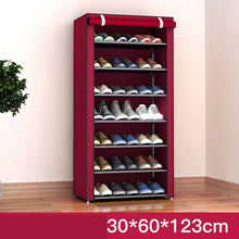 Load image into Gallery viewer, Non-woven Fabric Storage Shoe Rack Hallway Cabinet Organizer Holder 4/5/6 Layers Assemble Shoes Shelf DIY Home Furniture