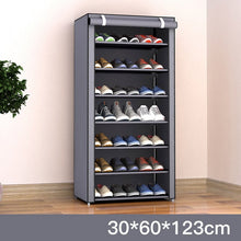 Load image into Gallery viewer, Non-woven Fabric Storage Shoe Rack Hallway Cabinet Organizer Holder 4/5/6 Layers Assemble Shoes Shelf DIY Home Furniture