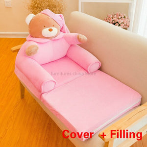 Disassembled Washed Kids Sofa Fashion Children Sofa Folding Cartoon Cute Baby Mini Sofa Kindergarten Baby Seat Sofa with Filling