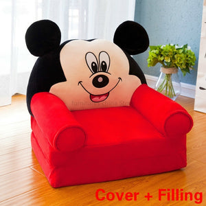 Disassembled Washed Kids Sofa Fashion Children Sofa Folding Cartoon Cute Baby Mini Sofa Kindergarten Baby Seat Sofa with Filling