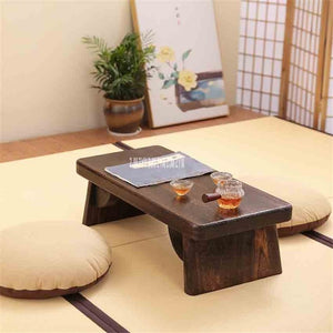 Japanese Style Antique Solid Wood Tea Table Tatami Small Coffee Table Solid Paulownia Wood Furniture Living Room Low Tea Table